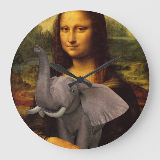 Mona Lisa met olifant Grote Klok (Voorkant)