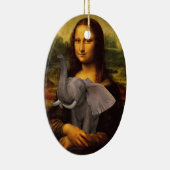 Mona Lisa met olifant Keramisch Ornament (Rechts)