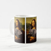 Mona Lisa met olifant Koffiemok (Voorkant links)