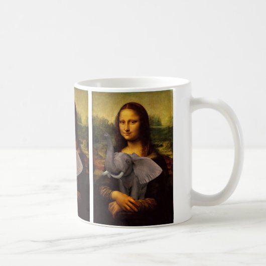 Mona Lisa met olifant Koffiemok (Rechts)