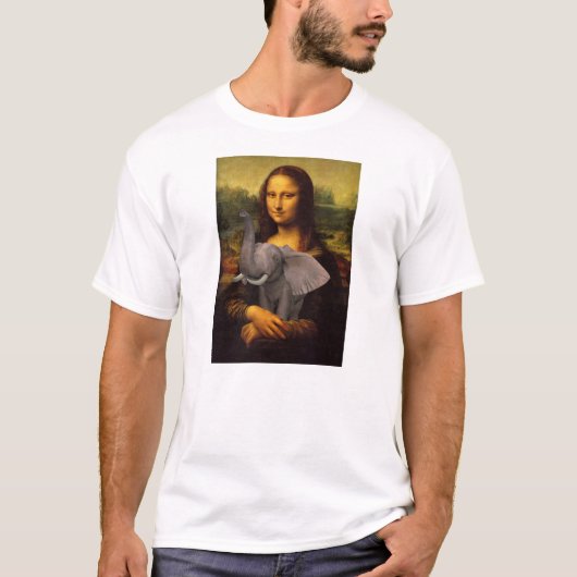 Mona Lisa met olifant T-shirt (Voorkant)