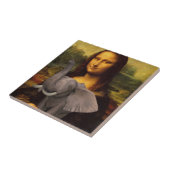 Mona Lisa met olifant Tegeltje (Zijkant)