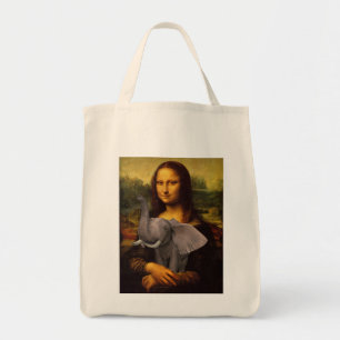 Mona Lisa met olifant Tote Bag