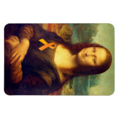 Mona Lisa met Oranje lintje Magneet (Horizontaal)