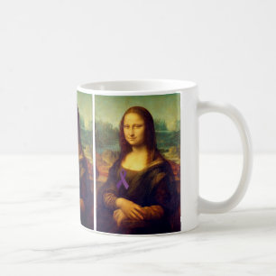 Mona Lisa met Paars lintje Koffiemok