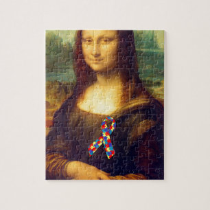 Mona Lisa met Puzzle Ribbon Legpuzzel