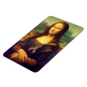 Mona Lisa met Puzzle Ribbon Magneet (Linkerzijde)