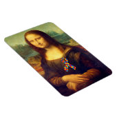 Mona Lisa met Puzzle Ribbon Magneet (Rechterzijde)