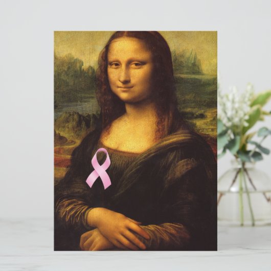 Mona Lisa met roze lint (Staand voorkant)
