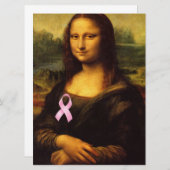 Mona Lisa met roze lint (Voorkant / Achterkant)