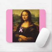 Mona Lisa met roze lint Muismat (Met muis)