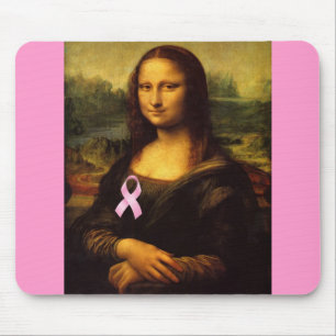 Mona Lisa met roze lint Muismat