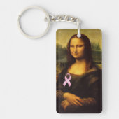 Mona Lisa met roze lint Sleutelhanger (Voorkant)