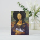 Mona Lisa met schattige kittens Leonardo da Vinci Briefkaart (Staand voorkant)