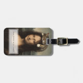 Mona Lisa met slapende kat Bagagelabel (Voorkant horizontaal)