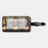 Mona Lisa met slapende kat Bagagelabel (Achterkant horizontaal)