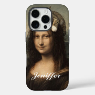 Mona Lisa met slapende kat iPhone 16 Pro Hoesje