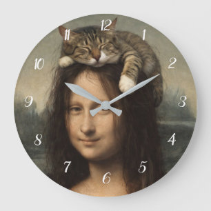 Mona Lisa met slapende kat Grote Klok