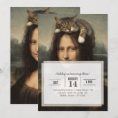 Mona Lisa met slapende kat Kaart (Voorkant / Achterkant)