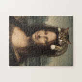 Mona Lisa met slapende kat Legpuzzel (Horizontaal)