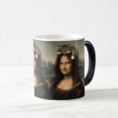 Mona Lisa met slapende kat                        Magische Mok (Voorkant rechts)