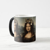 Mona Lisa met slapende kat                        Magische Mok (Voorkant links)