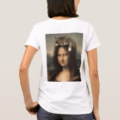 Mona Lisa met slapende kat T-shirt (Achterkant)