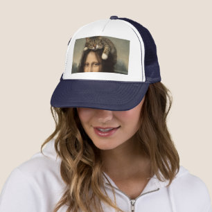 Mona Lisa met slapende kat Trucker Pet