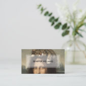 Mona Lisa Met Slapende Kat                        Visitekaartje (Staand voorkant)