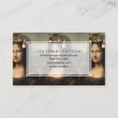 Mona Lisa Met Slapende Kat                        Visitekaartje (Achterkant)