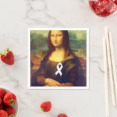 Mona Lisa met wit lintje Servetten (Insitu)