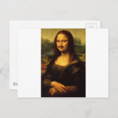mona lisa mustache briefkaart (Voorkant / Achterkant)