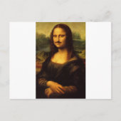 mona lisa mustache briefkaart (Voorkant)