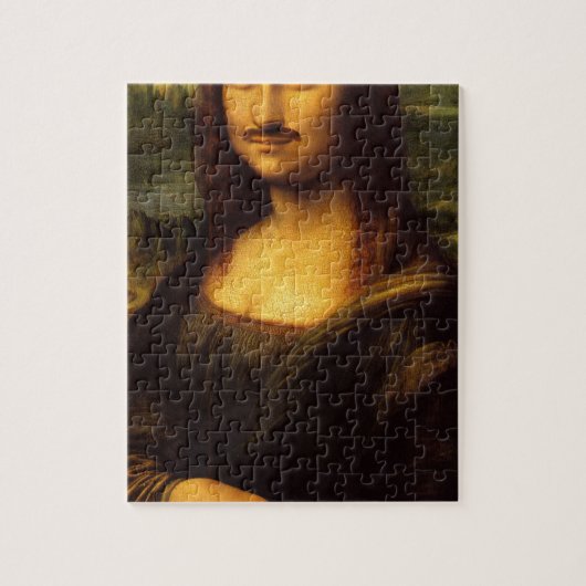 mona lisa mustache legpuzzel (Verticaal)
