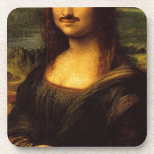 mona lisa mustache onderzetter