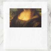 mona lisa mustache rechthoekige sticker (Tas)