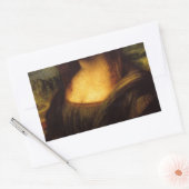 mona lisa mustache rechthoekige sticker (Envelop)
