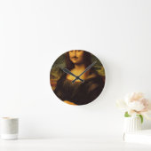 mona lisa mustache ronde klok (Huis)