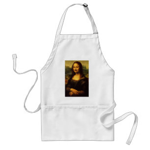 mona lisa mustache standaard schort