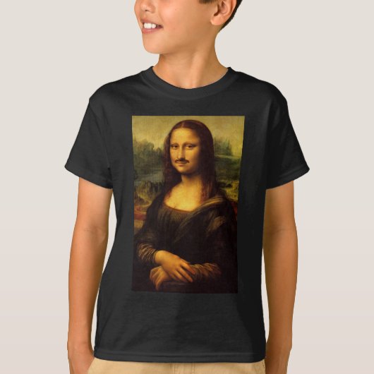 mona lisa mustache t-shirt (Voorkant)
