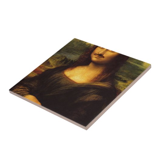 mona lisa mustache tegeltje (Zijkant)
