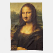 mona lisa mustache theedoek (Verticaal)