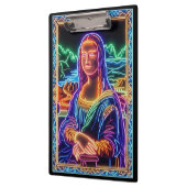 Mona Lisa Neon Licht Portret Ontwerp Klembord (Links)