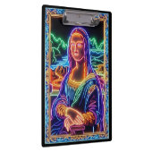 Mona Lisa Neon Licht Portret Ontwerp Klembord (Rechts)