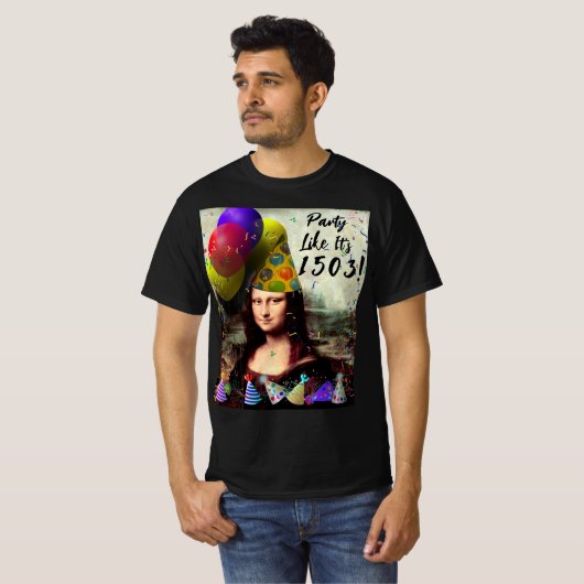 Mona Lisa Nieuwjaar T-shirt (Voorkant volledig)