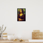 Mona Lisa of een sexy onderwatervampier Poster (Keuken)