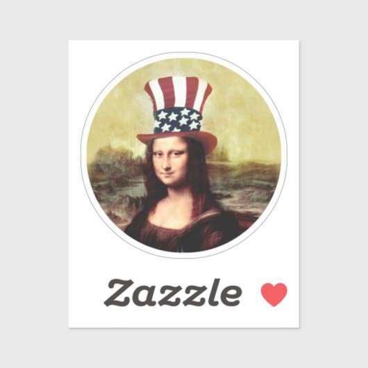 Mona Lisa Onafhankelijkheidsdag Sticker (Vel)