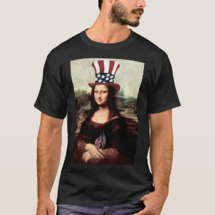 Mona Lisa Onafhankelijkheidsdag Verenigde Staten T-shirt