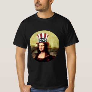 Mona Lisa Onafhankelijkheidsdag Verenigde Staten T-shirt
