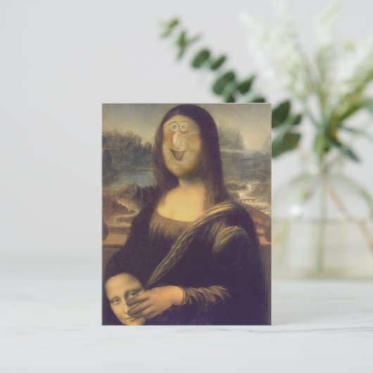 Mona Lisa - Ongemaskeerd Briefkaart (Staand voorkant)